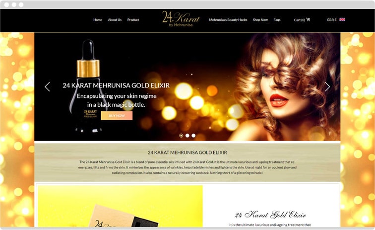 24 Karat Mehrunisa Gold Elixir Logo Design Portfolio